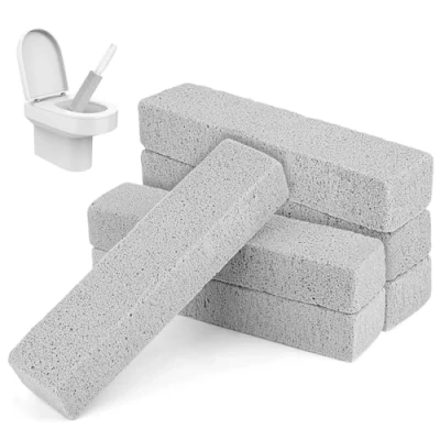 Abbildung von 6 Stück Pumice Stone Toilet，Bimsstein für Toilette，Bimsstein WC Block，Grill Bimsstein Reinigungsstein mit Griff，Blöcke Putzstein，Urinsteinentferner Toilettenstein Klo，Bad，Küche，Fußpflege