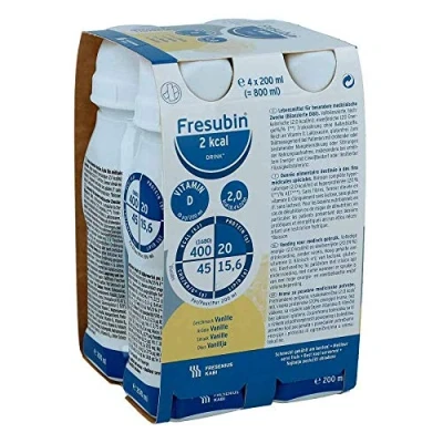 Abbildung von Fresenius Kabi Fresubin 2 kcal Drink Vanille Trinkflasche, 4 x 200 ml, 1er Pack (1 2,75 kg)