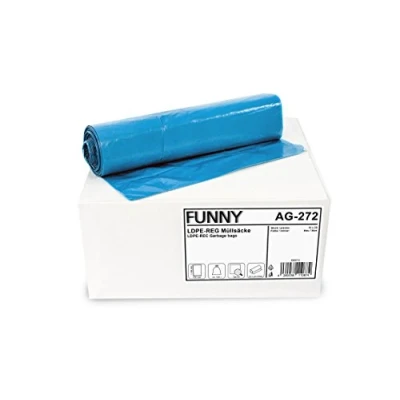 Abbildung von Funny AG 272 LDPE Müllsäcke, 700 x 1100 mm Typ 80, Blau, Circa 120 L, 250 Stück