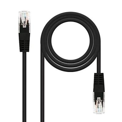 Abbildung von Nanocable 10.20.0401 BK Ethernet Netzwerkkabel RJ45, Cat.6 UTP AWG24, 100% Kupfer, Schwarz, 1.0 mts