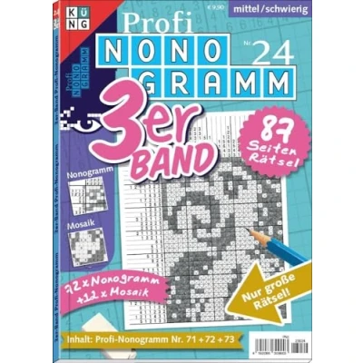 Abbildung von Profi Nonogramm 3er Band Nr. 24 (Pic a Pix: Logik Rätsel): Rätsel fürs Auge