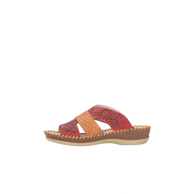 Abbildung von Rieker Pantolette flach, Damen, Größe: 40, Rot Schuhe
