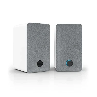 Abbildung von Nubert nuPro SP 200 Weißes Boxenpaar 2 Stück HDMI eARC Kompaktboxen Lautsprecher Set mit Bluetooth aptX HD Schreibtischlautsprecher für Homeoffice Aktivlautsprecher Gaming