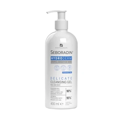 Abbildung von Seboradin Hydroderm Duschgel Für Damen Und Herren Empfindliche Trockene Atopische Haut Waschgel Gesicht Körper Mit D Panthenol Linderungsmittel Baumwollsamenöl 400ml