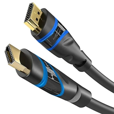 Abbildung von KabelDirekt 1 m 4K HDMI Kabel (4K@120Hz &amp; 4K@60Hz spektakuläres Ultra HD Erlebnis High Speed mit Ethernet, kompatibel 2.0/1.4, Blu ray/PS4/PS5/Xbox Series X/Switch, schwarz)