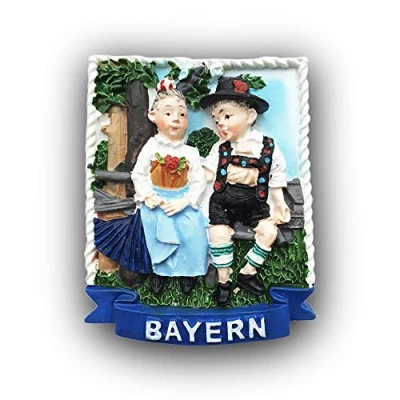 Abbildung von 3D Bayern Deutschland Kühlschrank Kühlschrankmagnet Tourist Souvenirs Handmade Harz Handwerk Magnetischen Aufkleber Home Küche Dekoration Reise Geschenk