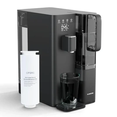 Abbildung von Klarstein Wasserfilter VitalPour 5 stufiger Filter Umkehrosmose L Tank, Zubehör für VitalPour, Wasseraufbereiter Touch Panel stufige Filtration