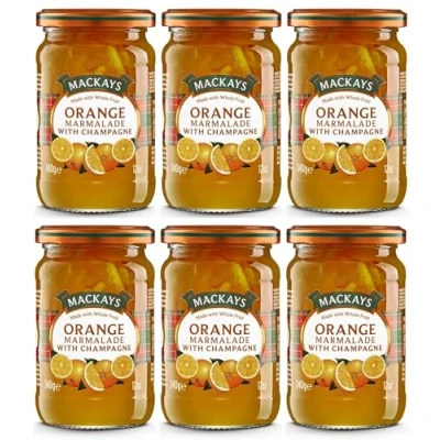 Abbildung von Orange Marmalade with Champagne Orangenmarmelade mit Champagner 6x 340g importiert von Shestore24