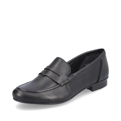 Abbildung von Rieker Slipper, Damen, Größe: 40, schwarz Leder