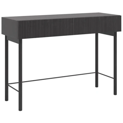 Abbildung von Selsey Schminktisch Makeup Tisch Frisiertisch Kosmetiktisch 110 cm Mit 2 Schubladen Portland Schwarz Nolie