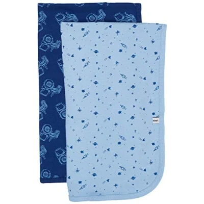Abbildung von PIPPI Unisex Baby 2er Pack Decke für Wickeln, Spielen und Schutz geeignet Badebekleidungsset, Mehrfarbig (Estate Blue 722), (Herstellergröße:70X70)