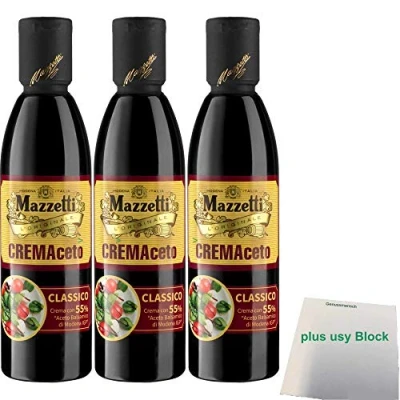 Abbildung von Mazzetti Cremaceto Classico 3er Pack (3x250ml Flasche) + usy Block