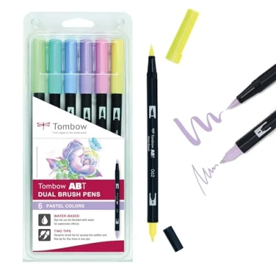 Abbildung von Tombow brush pen ABT dual set Pastel colours 6pcs