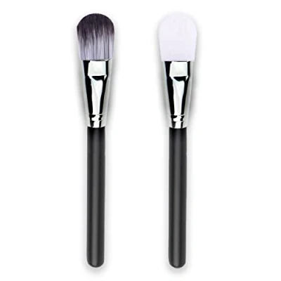 Abbildung von IZyufan Make up Pinsel, 2 Pcs Schminkpinsel Kosmetikpinsel, Flüssige Creme, Puder, Faser, Flat Foundation Brush für Cremige, Pudrige oder