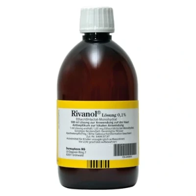 Abbildung von Rivanol Lösung Antiseptikum zu Anwendung für Umschläge und Bäder 500ml