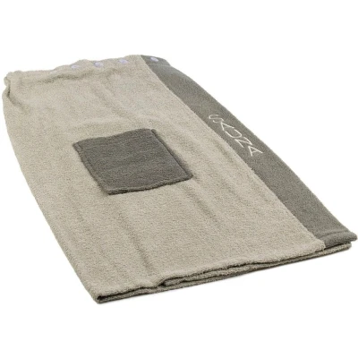 Abbildung von Gözze Kilt &quot;Sauna Sarong&quot;, Saunakilt für Damen, 100% Baumwolle, verstellbare Knöpfe, Bestickung