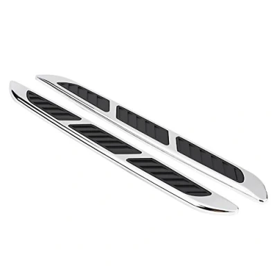 Abbildung von Qiilu Lufteinlass Auto Aufkleber, 2 stücke Außenhaube Seitentür Luftstrom Vent Abdeckung Intake Grille Dekorative Trim Aufkleber