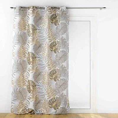Abbildung von Douceur d&#039;Intérieur, Ösenvorhang, Mogador, 140 x 260 cm, Polyester, metallic Bedruckt