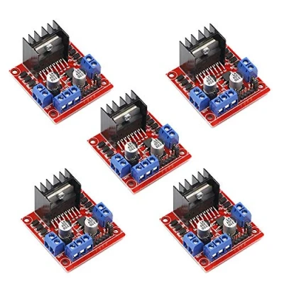 Abbildung von ALMOCN 5 x L298N Motor Drive Controller Board DC Dual H Bridge Robot Stepper Control and Drives Modul for Arduino Smart Car Power UNO MEGA R3 Mega2560