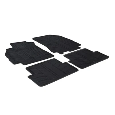 Abbildung von Gledring 0052 Fußmattensatz Gummi vorne und hinten 4 schwarz 750mm 550mm RENAULT: Fluence
