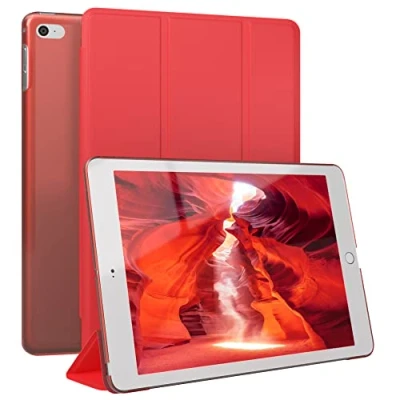 Abbildung von EAZY Case Schutzhülle für iPad Mini 4 Hülle 7,9&quot; Smart Cover Tablet Smartcase zum Aufstellen Klapphülle mit Standfunktion Sleep Wake Up Funktion Tasche Kunstleder Etui Rot