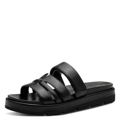 Abbildung von MARCO TOZZI Damen Pantoletten mit Klettverschluss Bequem, Schwarz (Black), 38 EU