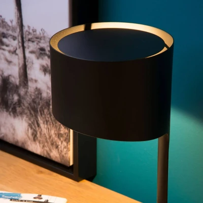 Abbildung von Lucide KNULLE Tischlampe Ø 15 cm 1xE14 Schwarz