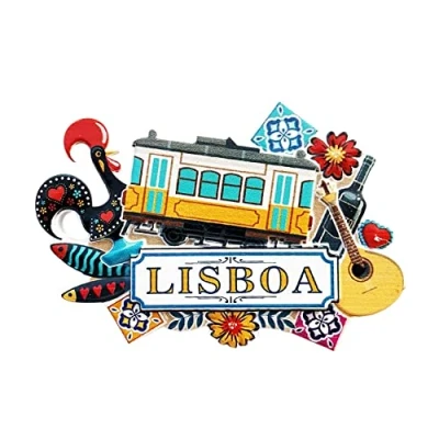 Abbildung von 3D Portugal Kühlschrank Kühlschrankmagnet Tourist Souvenirs Handgemachte Harz Handwerk Magnetische Aufkleber Home Küche Dekoration Reise Geschenk