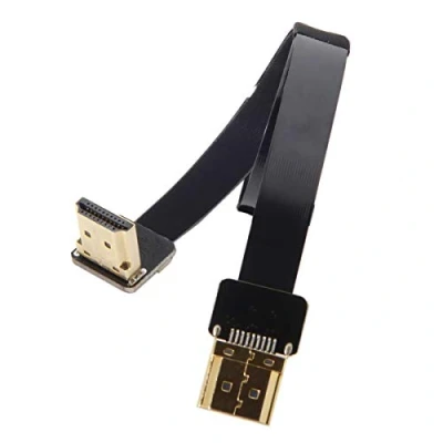 Abbildung von Cablecc CYFPV FPV HDMI Stecker auf Oben abgewinkelter 90D HDTV FPC Flachkabel für Multicopter Luftfotografie (50 cm)