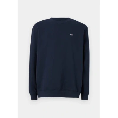 Abbildung von Tommy Jeans Herren TJM Reg Flag Fleece Crew Dm0dm20741c1g004 Pullover Sweatshirt, Blue (Dark Night Navy), L EU