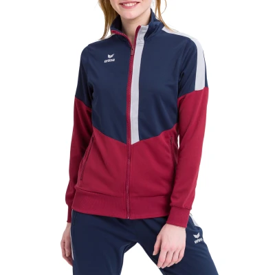 Abbildung von Erima Squad Trainingsjacke Damen blaurotgrau, 44