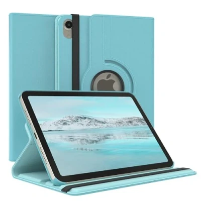 Abbildung von EAZY Case Tablet Hülle für iPad Mini 6 (2021) Schutzhülle 8.3 Zoll Smart Cover Rotationcase zum Aufstellen Klapphülle 360 drehbar mit Standfunktion Tasche Kunstleder Blau