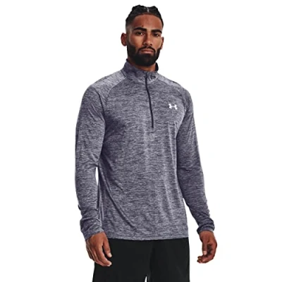 Abbildung von Under Armour Mens Warmup Tops Herren Ua Tech™ 2.0 Langarm Oberteil Mit ½ Zip, Tempered Steel, 1328495 559, SM