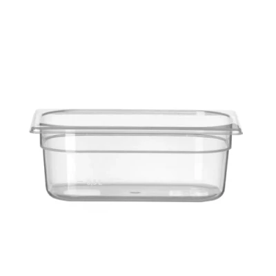 Abbildung von HENDI Gastronormbehälter, Temperaturbeständig von 40 bis 80C, Skalierung, Geruchs und geschmackneutral, 2,8L, Polypropylen, GN 1/4, 265x162x(H)100mm, Transparent