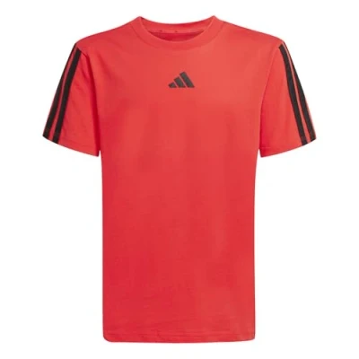 Abbildung von adidas Unisex Kinder Essentials 3 Stripes T Shirt, Pure Ruby/Black, 15 16 Years