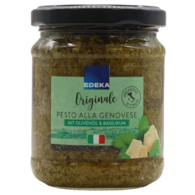 Abbildung von Edeka Originale Pesto Alla Genovese mit Olivenöl &amp; Basilikum, 12er Pack (12 x 190g)