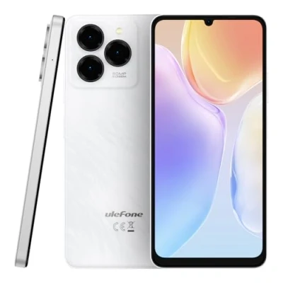 Abbildung von Ulefone Android 14 Handy ohne Vertrag Note 20 PRO, 6,75&#039;&#039; HD+ Großbildschirm, 8GB RAM + 128GB ROM, 50MP+8MP+2MP, DUAL SIM Smartphone, 6000mAh Akku, Fingerabdruck Gesichtserkennung, GPS, Weiß