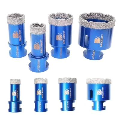 Abbildung von Diamantbohrer Fliesenbohrer Set 20 25 35 50mm für Porzellan Fliese Granit Marmor Trockenbohren