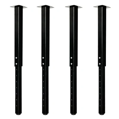 Abbildung von QLLY Einstellbare Quadratische Tischbein, 60 100cm, Home Office Custom DIY Tischbeine, Möbel Bein Set (4, Schwarz)