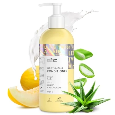Abbildung von So!Flow Lockenfeuchtigkeits Conditioner mit Leinsamen und hydrolysierten Proteinen Enthüllen Sie die natürliche Schönheit Ihrer Locken einem Conditioner, der Feuchtigkeit spendet schützt.