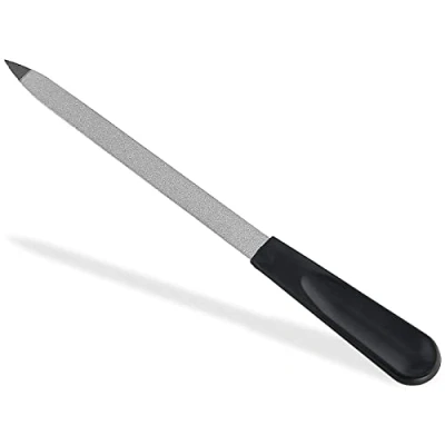 Abbildung von Nagelfeile aus Solingen Maniküre Saphirnagelfeile Made in Germany Fein/Grob Pediküre Feile verschiedenen Längen Nagelpflege für Hände und Füße (17,4 cm, Nagelfeile/Hohlfeile Schwarz)