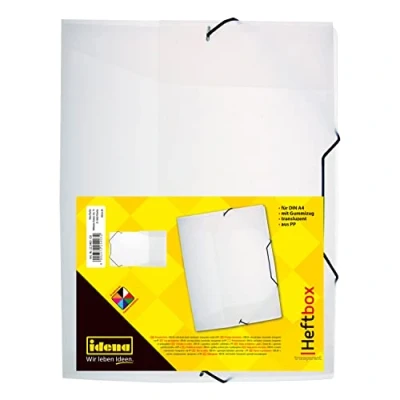 Abbildung von Idena Hefter 225403 Heftbox für DIN A4 mit Gummizug, aus PP, Füllhöhe 3,5