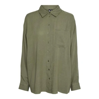 Abbildung von Pieces Pcpia Hemdbluse, Damen, Größe: XS, Deep lichen green