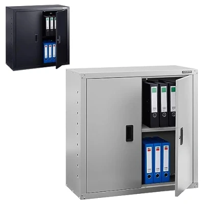 Abbildung von Arebos Aktenschrank Büroschrank Lagerschrank Materialschrank 90x90x40cm versch. Farben