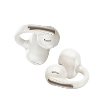 Abbildung von Baseus Bowie MC1 Open Ear Kopfhörer, Ohrclip Bluetooth Kopfhörer mit 40H Akkulaufzeit &amp; Bass Ai HiFi Klangqualität, Komfortabel Leicht(Einzel 5.2g) Clip IP57 Staubdicht Wasserdicht Weiß