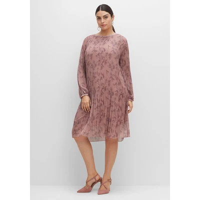 Abbildung von Sheego Freizeitkleid, Damen, Größe: 46, Rosé gemustert