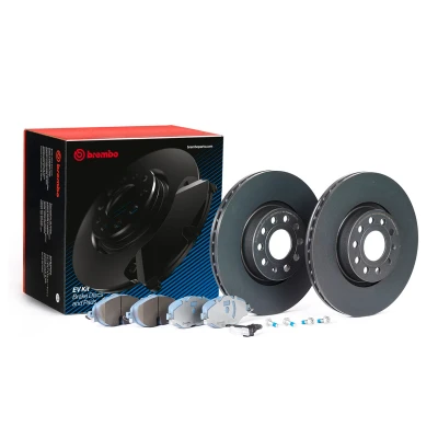 Abbildung von BREMBO KT 08 054 Bremsscheiben und beläge VOLKSWAGEN: Golf 7 Schrägheck, Passat B8 Variant, Tiguan II, AUDI: A3 Sportback, Q3