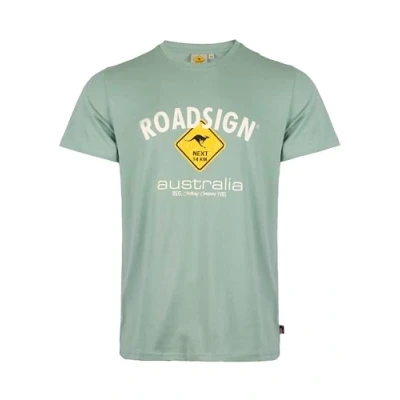 Abbildung von Roadsign Australia Herren T Shirt mit Logo Aufdruck und Rundhalsausschnitt, 100% Baumwolle grün 3XL