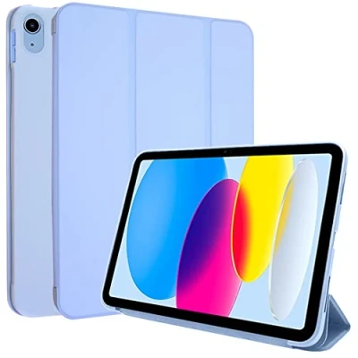 Abbildung von TECHGEAR Smart Case iPad 10 2022 10. Generation hülle (10.9 Zoll) Schlanke Trifold Schutzhülle Ständer [Automatische Ruhe/Aufwachfunktion] Hellblau
