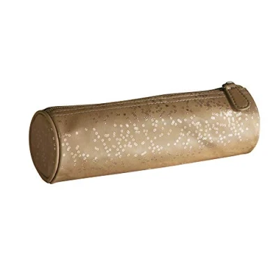 Abbildung von Exacompta Trousse fourre Tout Rond Federmäppchen 21 Centimeters Beige (Cappucino)